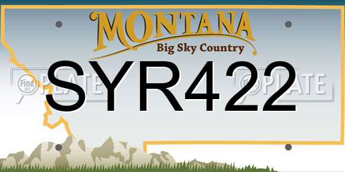 SYR422 Montana License Plate