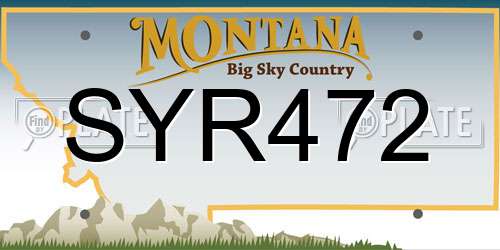 SYR472 Montana License Plate