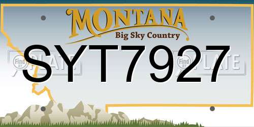 SYT7927 Montana License Plate
