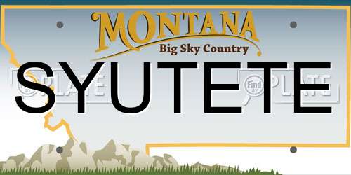SYUTETE Montana License Plate