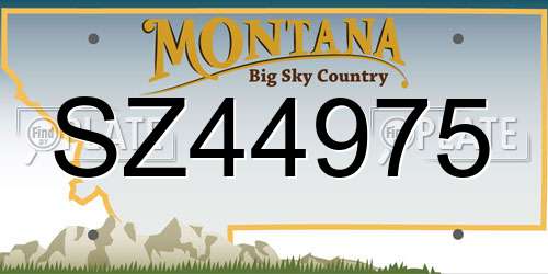 SZ44975 Montana License Plate