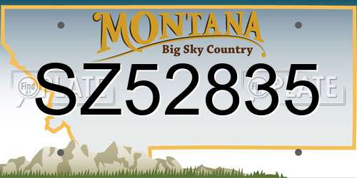 SZ52835 Montana License Plate