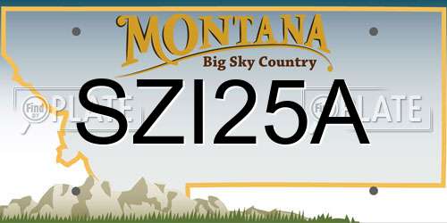 SZI25A Montana License Plate