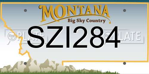 SZI284 Montana License Plate