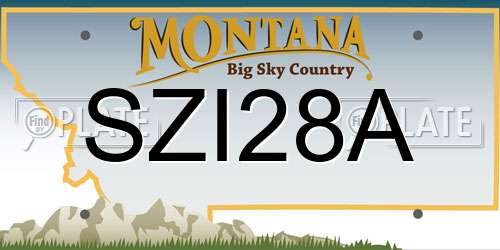 SZI28A Montana License Plate