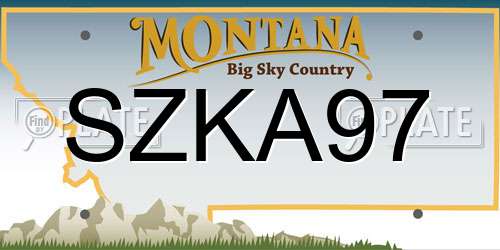SZKA97 Montana License Plate