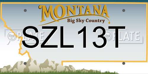 SZL13T Montana License Plate