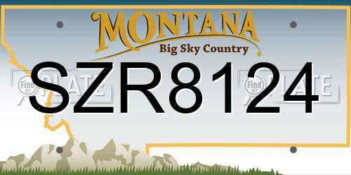 SZR8124 Montana License Plate