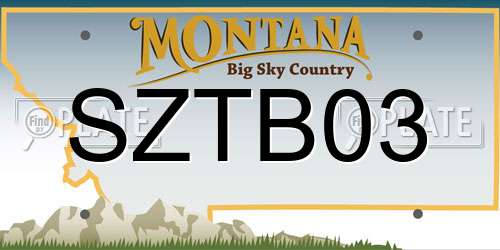 SZTB03 Montana License Plate