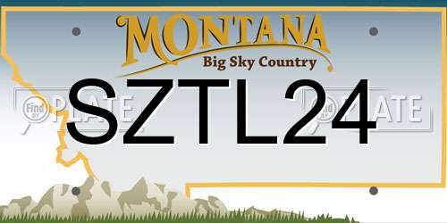 SZTL24 Montana License Plate