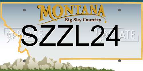 SZZL24 Montana License Plate