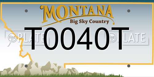 T0040T Montana License Plate