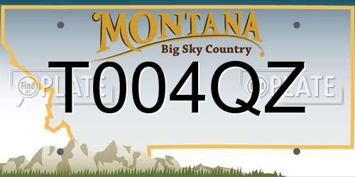 T004QZ Montana License Plate