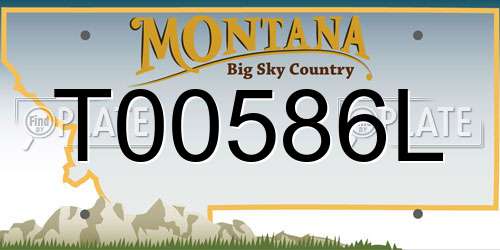 T00586L Montana License Plate