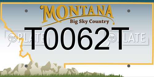 T0062T Montana License Plate