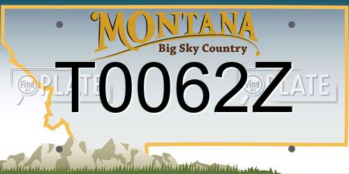 T0062Z Montana License Plate