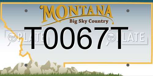 T0067T Montana License Plate