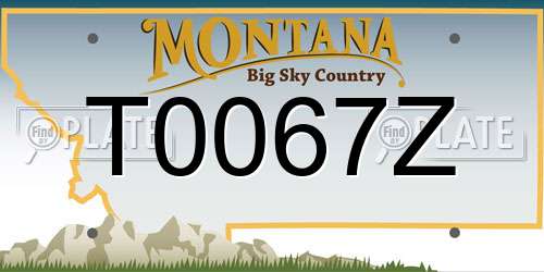T0067Z Montana License Plate