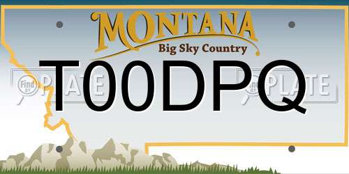 T00DPQ Montana License Plate