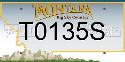 T0135S Montana License Plate
