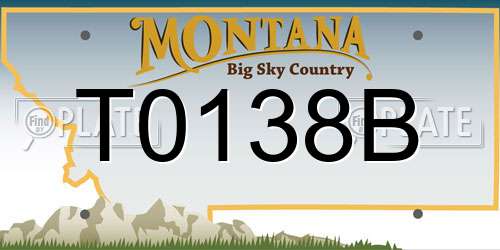 T0138B Montana License Plate