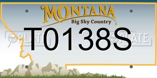 T0138S Montana License Plate
