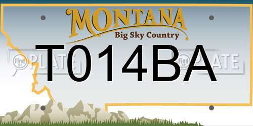 T014BA Montana License Plate