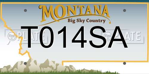 T014SA Montana License Plate