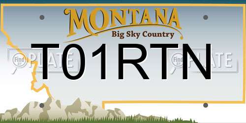 T01RTN Montana License Plate