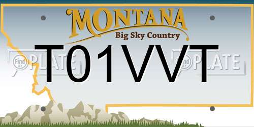 T01VVT Montana License Plate