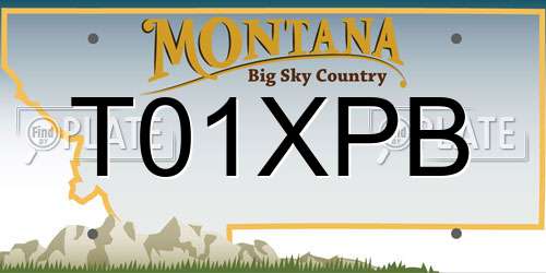T01XPB Montana License Plate