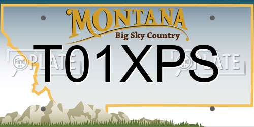 T01XPS Montana License Plate