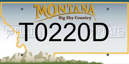 T0220D Montana License Plate