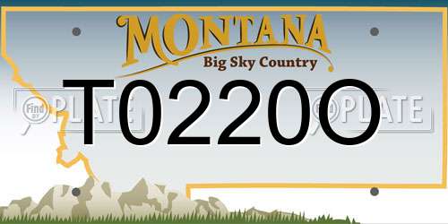 T0220O Montana License Plate