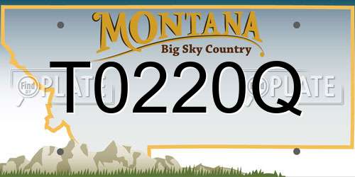 T0220Q Montana License Plate