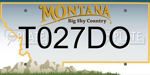 T027DO Montana License Plate
