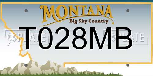 T028MB Montana License Plate