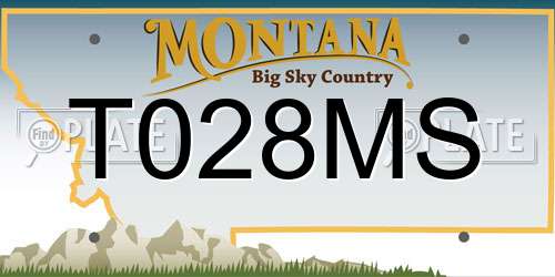 T028MS Montana License Plate