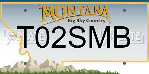 T02SMB Montana License Plate