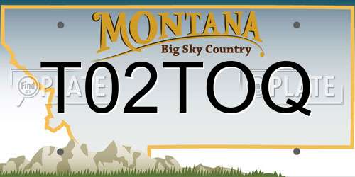 T02TOQ Montana License Plate