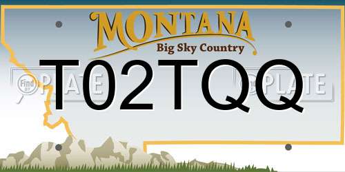 T02TQQ Montana License Plate