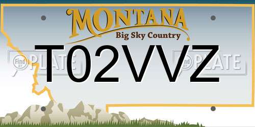 T02VVZ Montana License Plate