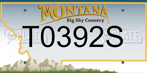 T0392S Montana License Plate