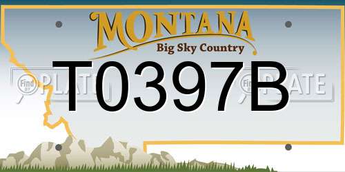 T0397B Montana License Plate