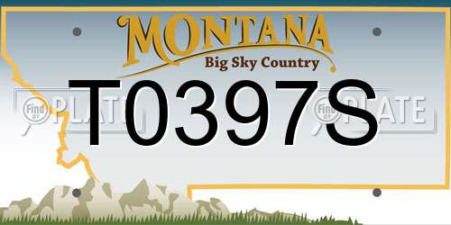 T0397S Montana License Plate