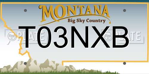 T03NXB Montana License Plate