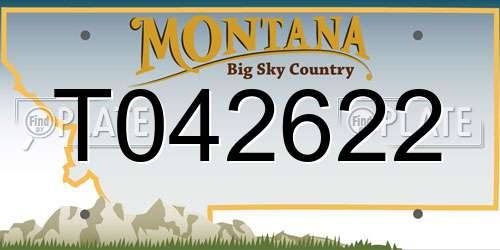 T042622 Montana License Plate