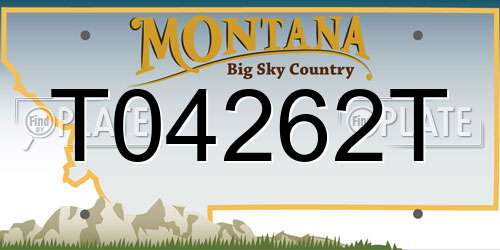 T04262T Montana License Plate