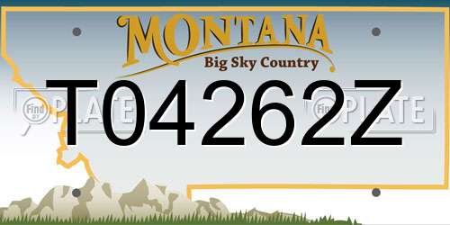 T04262Z Montana License Plate