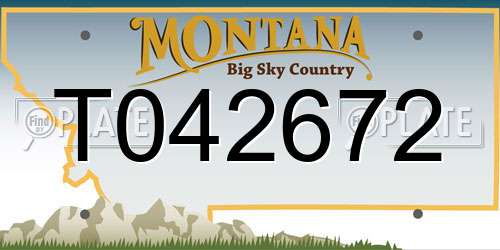 T042672 Montana License Plate